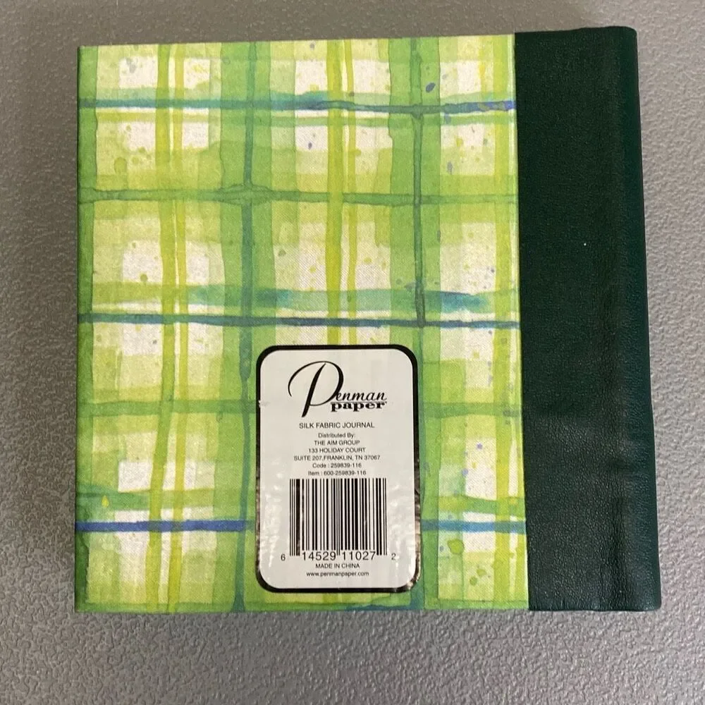 Silk Fabric Journal 7”x7” Penman Paper with Real Dried Flowers 80 Lined Pages